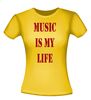foto 4 Shirtje glitter rood music is my life