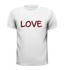 Shirtje love met glitter rode opdruk