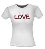 foto 2 Shirtje love met glitter rode opdruk