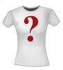 foto 2 Shirtje met een glitter rood vraagteken als opdruk