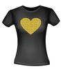 foto 2 Shirtje met glitter goud hart opdruk