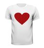 Shirtje met glitter rood hart opdruk