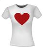 foto 2 Shirtje met glitter rood hart opdruk
