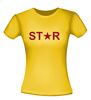 foto 4 star glitter rood t-shirt korte mouw