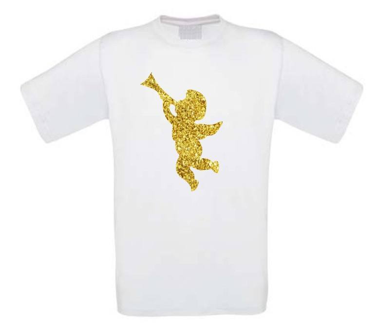 engel glitter goud t-shirt korte mouw