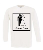 Game over trouwen t-shirt lange mouw