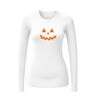 foto 6 halloween pompoen gezicht t-shirt lange mouw