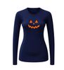 foto 7 halloween pompoen gezicht t-shirt lange mouw