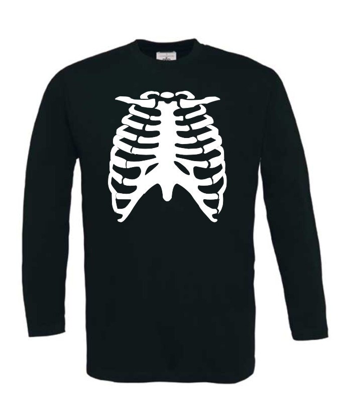 ribben skelet t-shirt lange mouw
