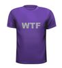 foto 3 Shirt WTF met glitter zilveren opdruk