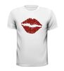 Shirtje kusje kus lippen rode glitters print