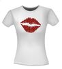 foto 2 Shirtje kusje kus lippen rode glitters print