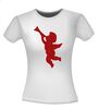 foto 2 Shirtje met engel glitter rode opdruk