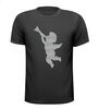 Shirtje met engel glitter zilver opdruk