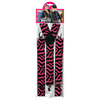 foto 2  Zebra print bretels zwart en roze voor een unieke wilde look op elk themafeest