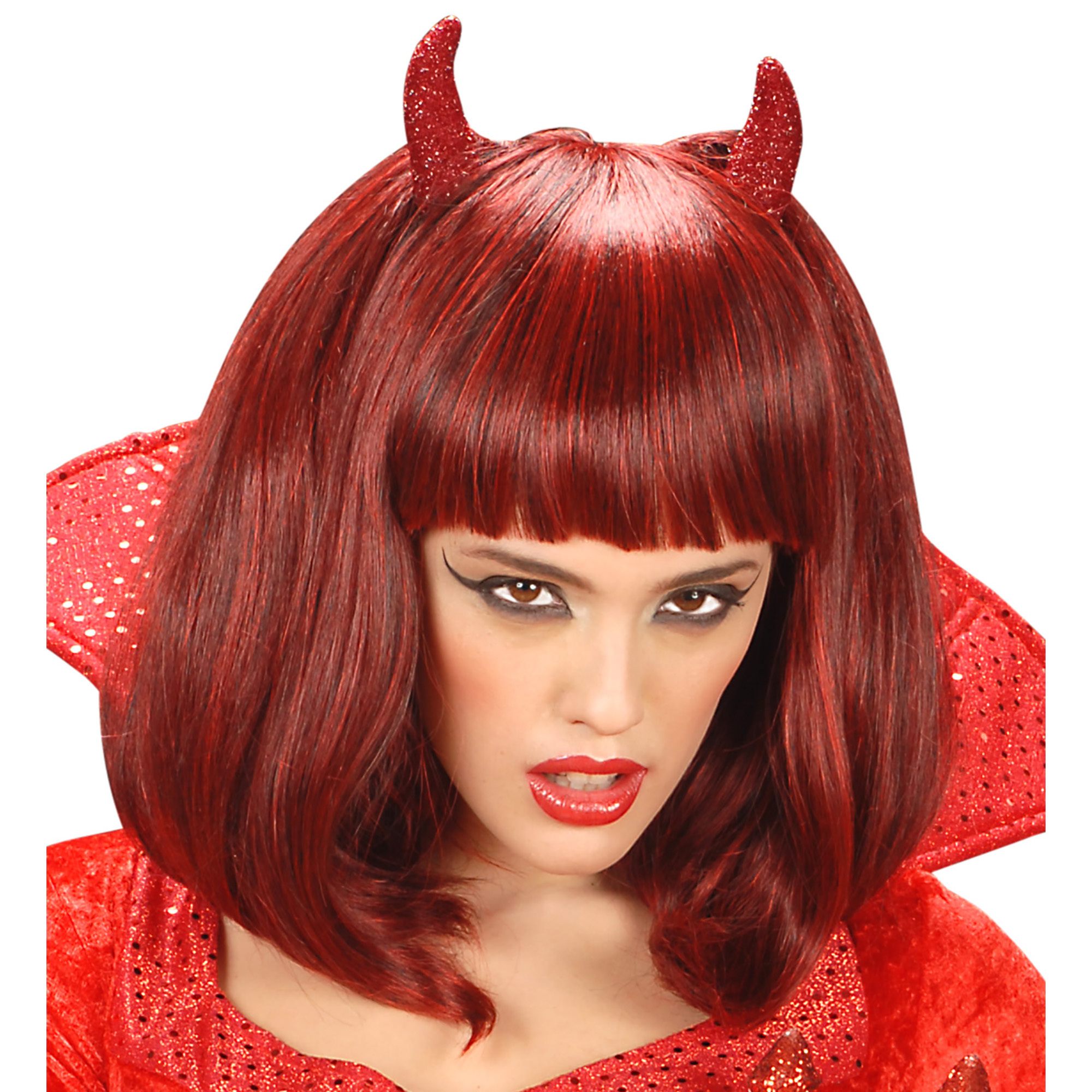 Duivels pruik rood haar halloween