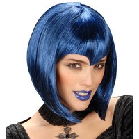 Gothic pruik blauw haar