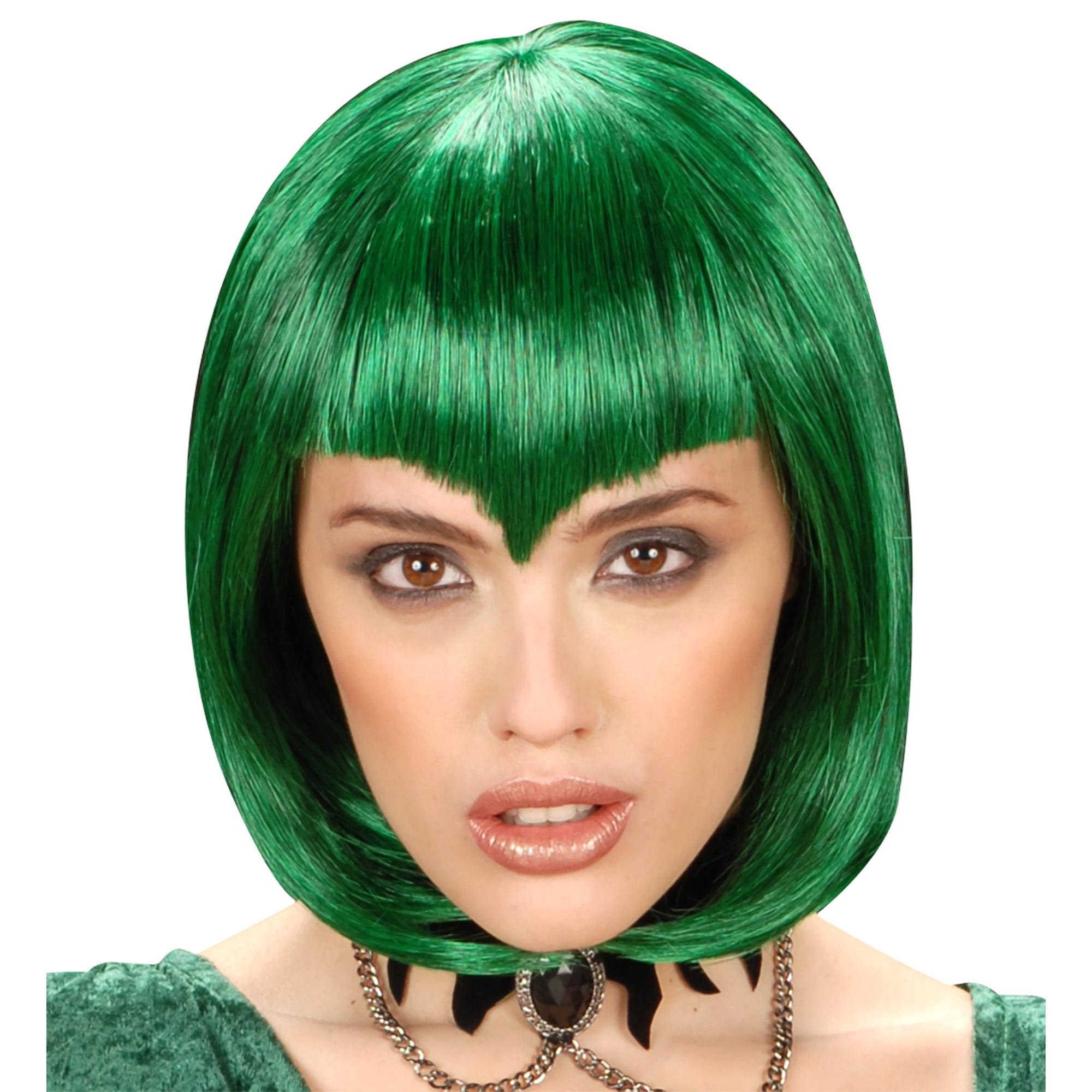 Gothic pruik groen haar