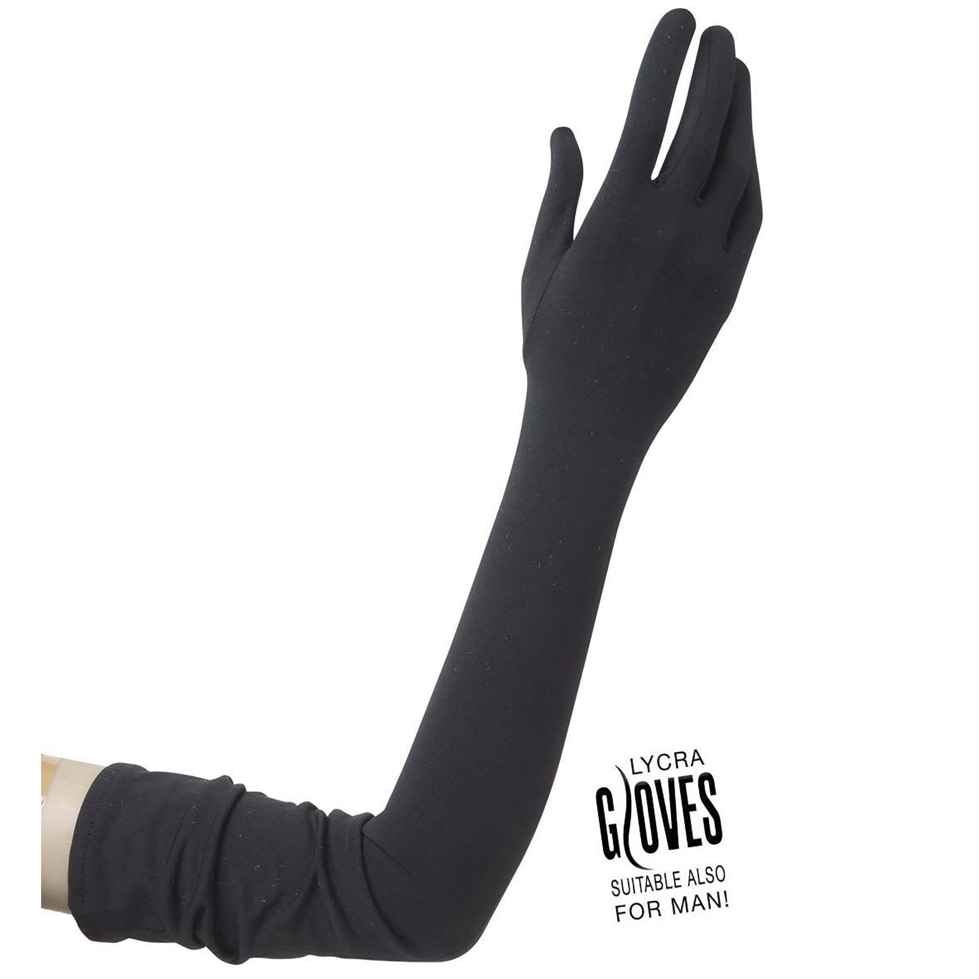 Handschoenen Lycra zwart extra lang 60cm