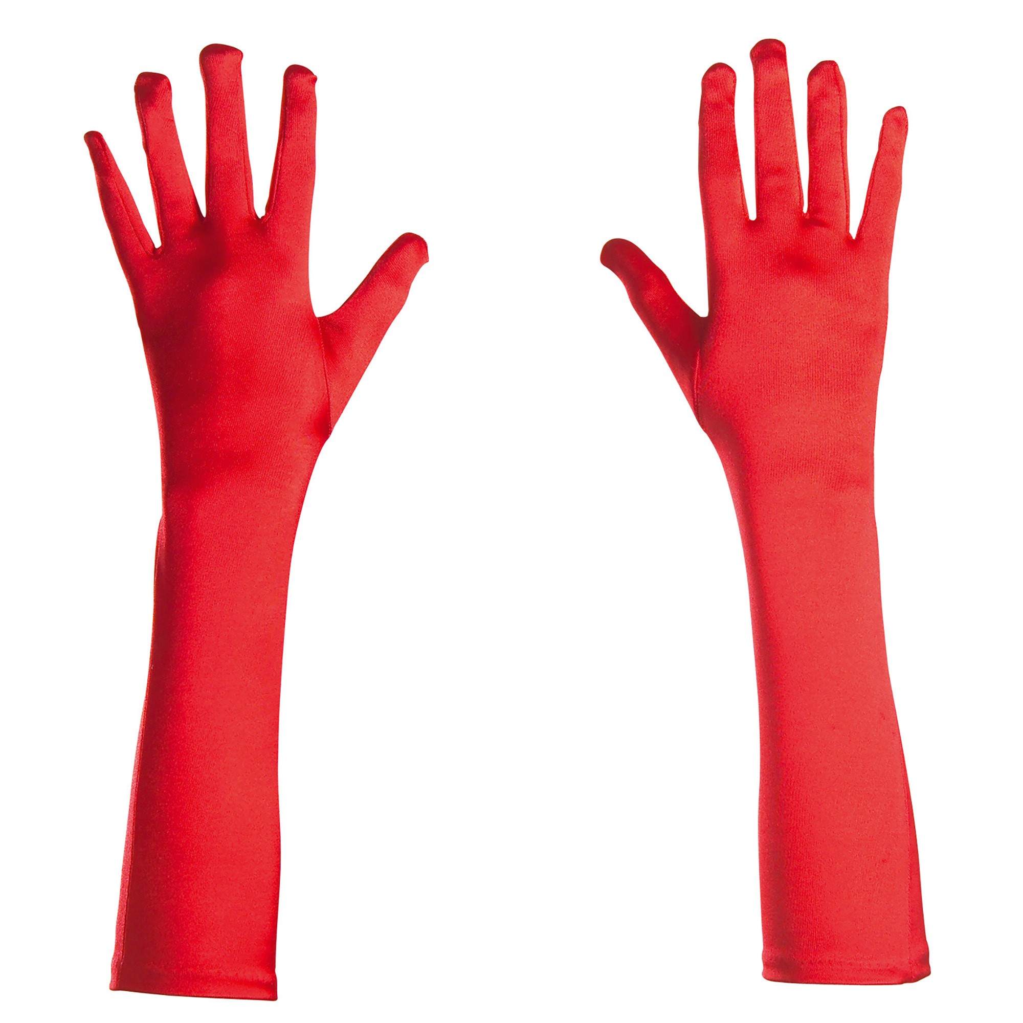Handschoenen Spandex rood 43cm lang