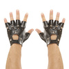 Handschoenen lederlook met spijkers biker
