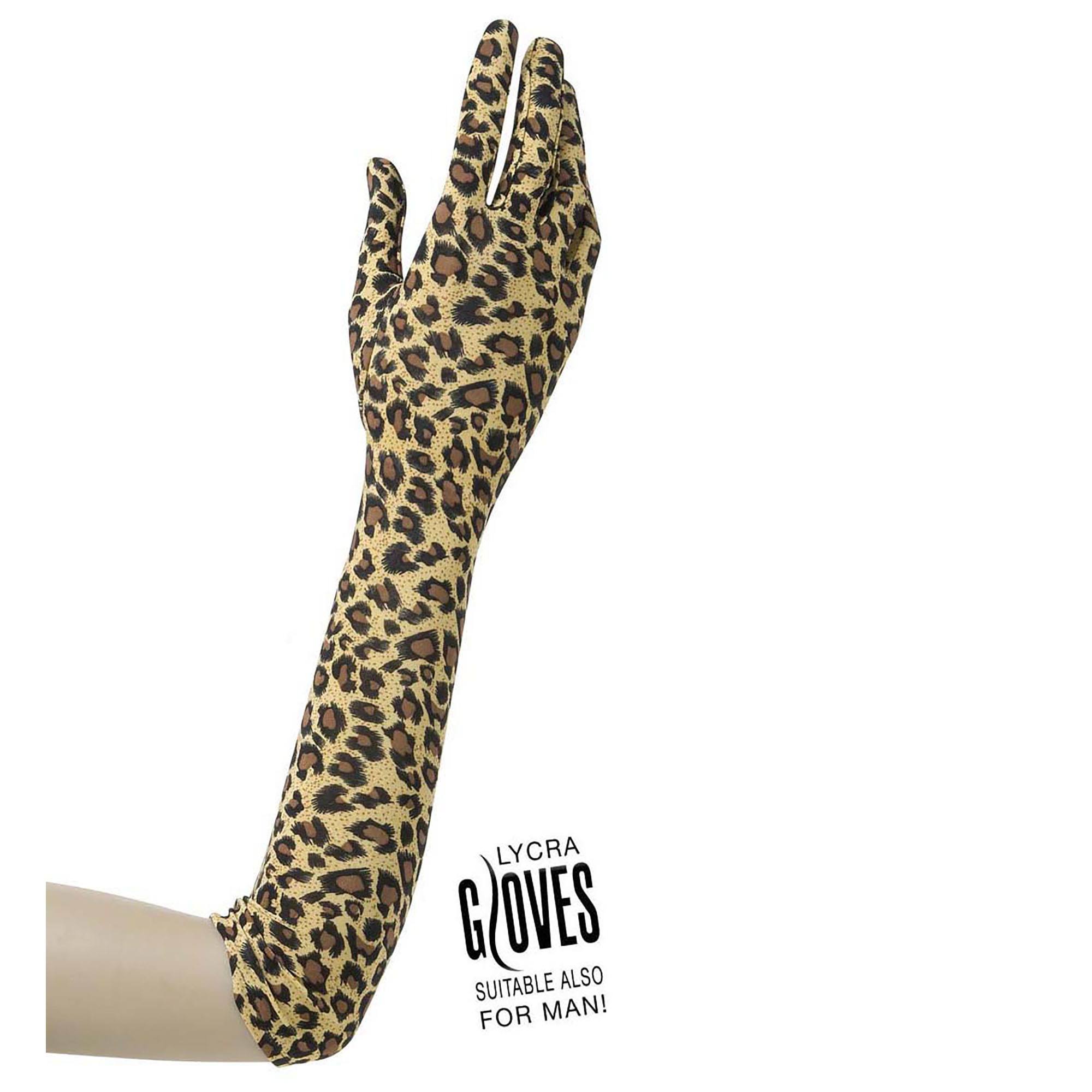 Handschoenen luipaard 42cm