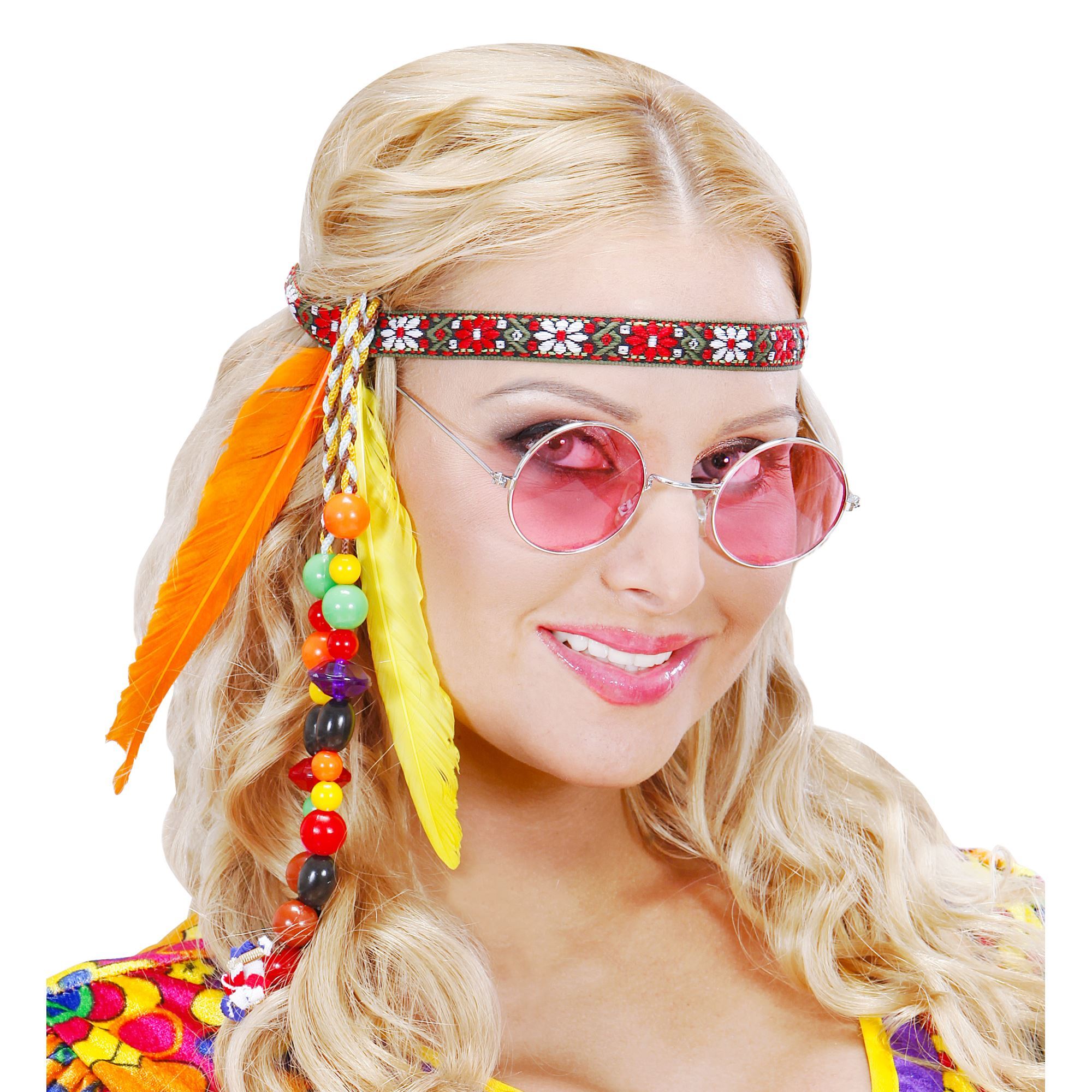 Hippie Hoofdband Met Kraaltjes En Veren