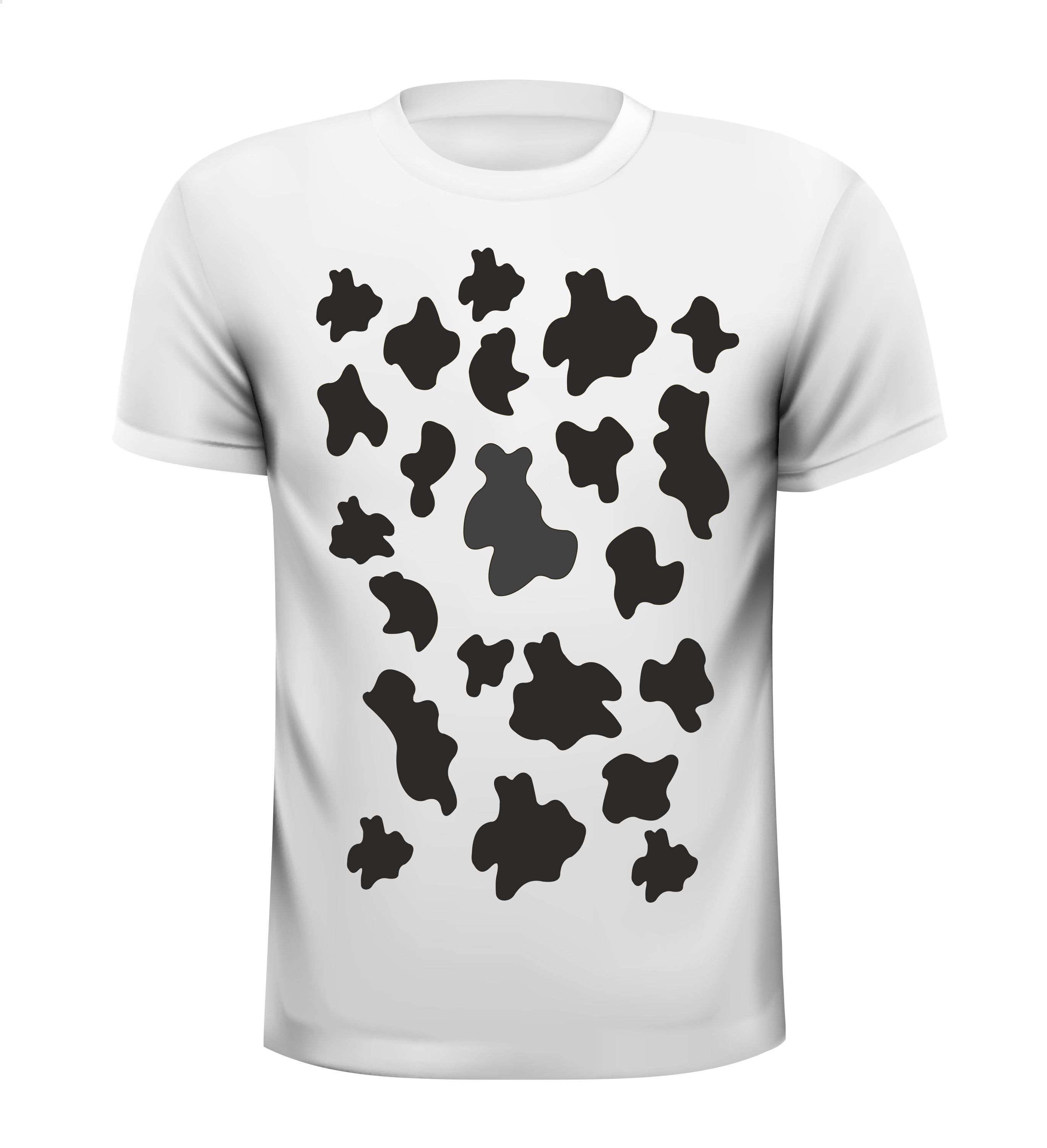 Koeien print t-shirt korte mouw