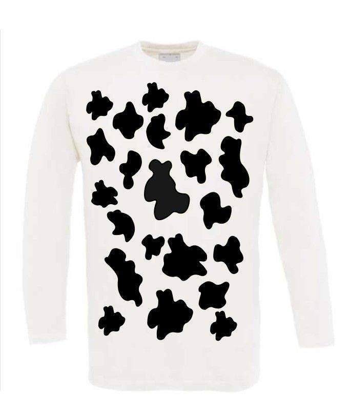 Koeien print t-shirt lange mouw