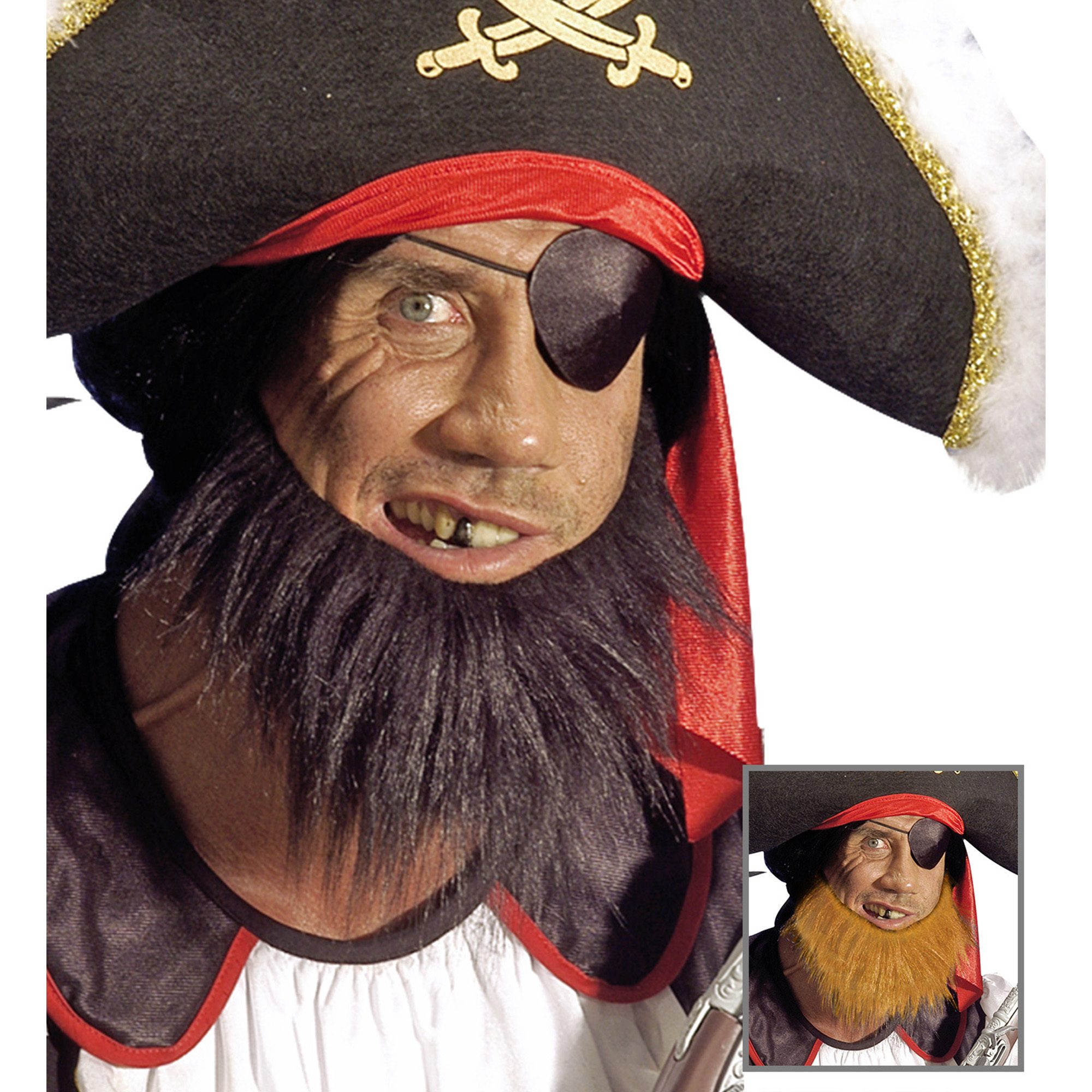 Piratenbaard zwart of bruin