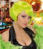 foto 1 Pruik Valentina bobline neon groen