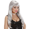 foto 1 Pruik glitter zilver lang haar
