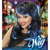 foto 2 Pruik lang golvend haar zwart met blauw