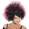 foto 1 Pruik rock prinses zwart met roze accenten