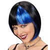 foto 1 Pruik zoey zwart met blauwe highlights