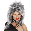 foto 1 Punky pruik grijs zwart