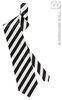 foto 11 Satijnen stropdas wit met zwarte strepen