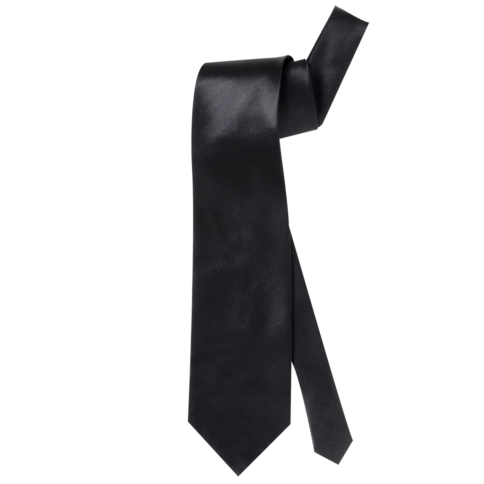 Satijnen stropdas zwart