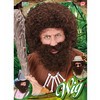 foto 2 Bruine pruik met baard  bob ross of holbewoner