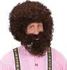 foto 6 Bruine pruik met baard  bob ross of holbewoner
