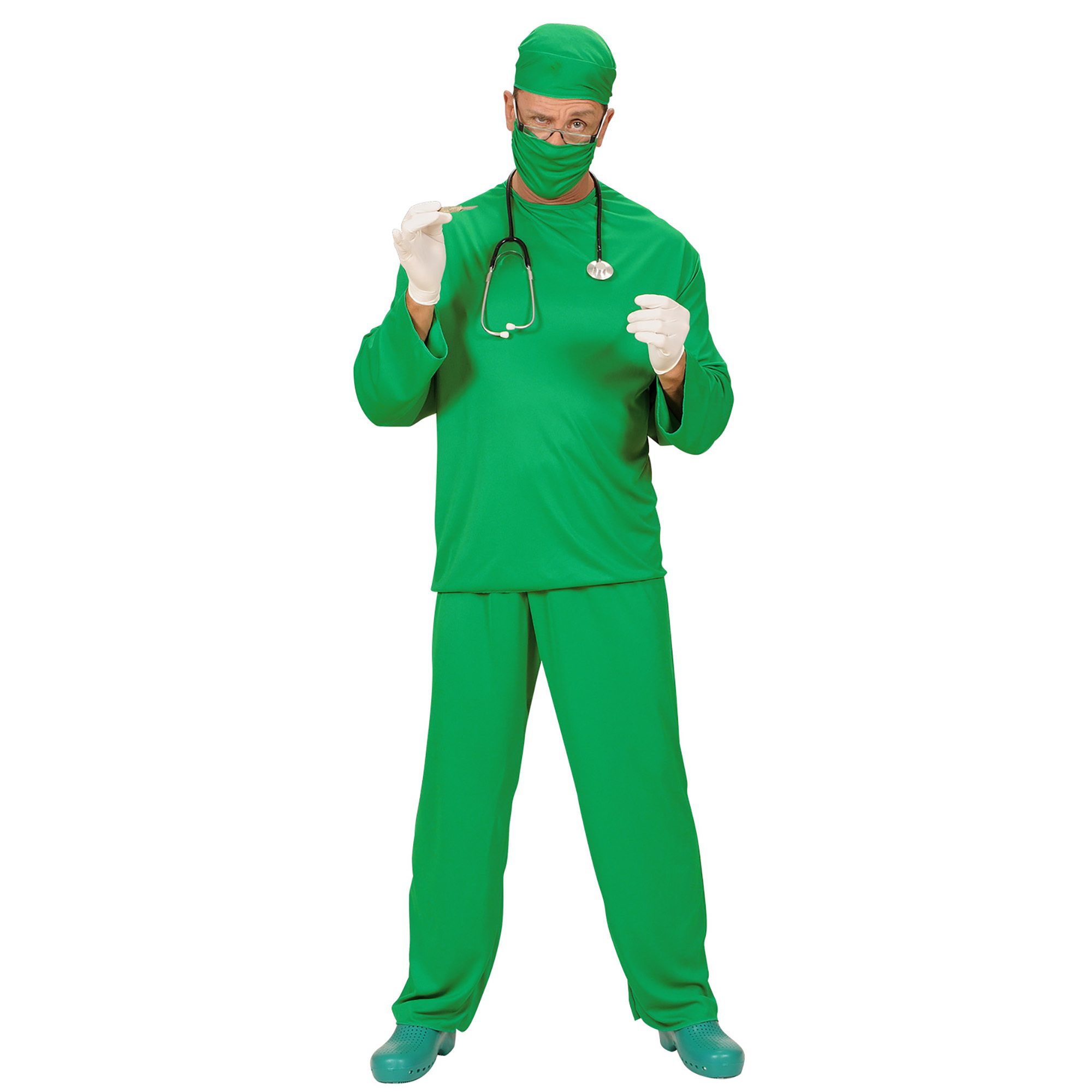 Chirurg groen operatie verkleed kostuum
