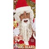 foto 2 De ultieme kerstman look prachtige krullende witte pruik met baard snor en wenkbrauwen