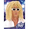 foto 2 foute zanger pruik blond met krullen lang haar