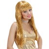 Glamour pruik glitter goud dame lang haar