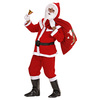 foto 5 luxe kerstman kostuum santa claus flanel