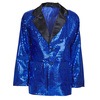 pailetten colbert blauw , bling bling jasje
