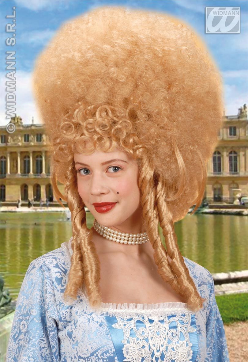 Pruik Marie Antoinette blond ouderwets