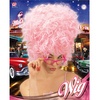 foto 2 pruik Pruscillia met een grote bos haren in het roze