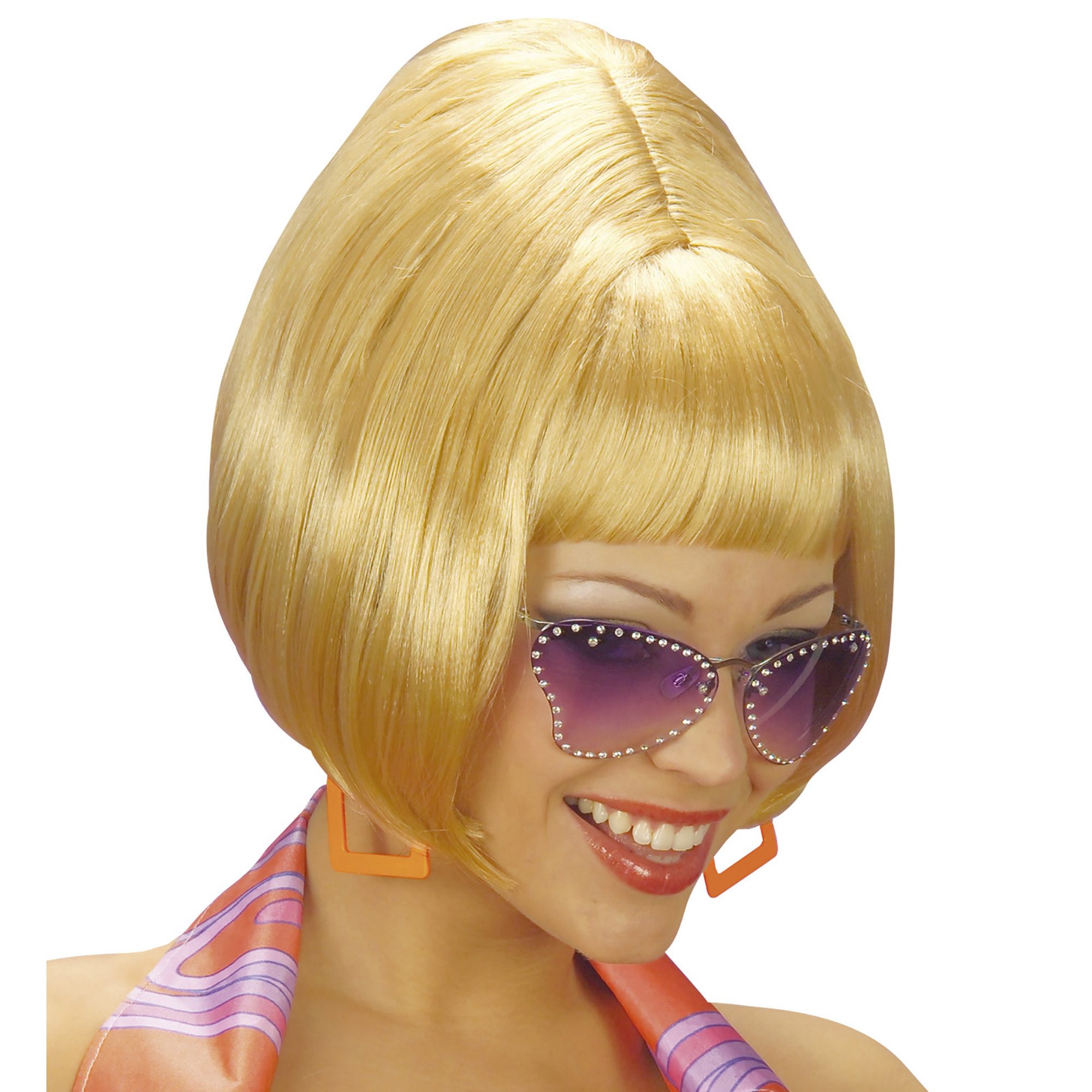 pruik blond jaren zeventig disco