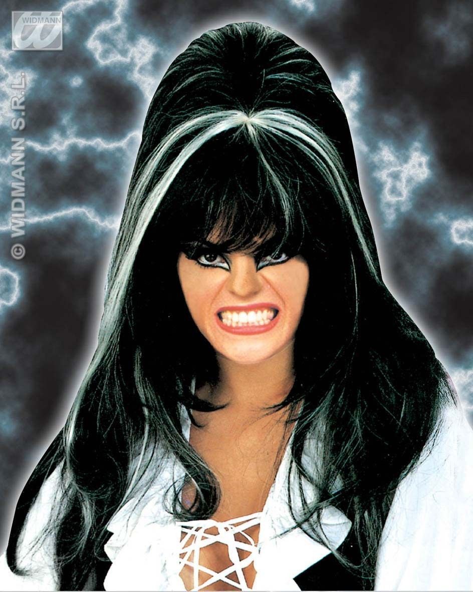 pruik dames lang Elvira zwart haar